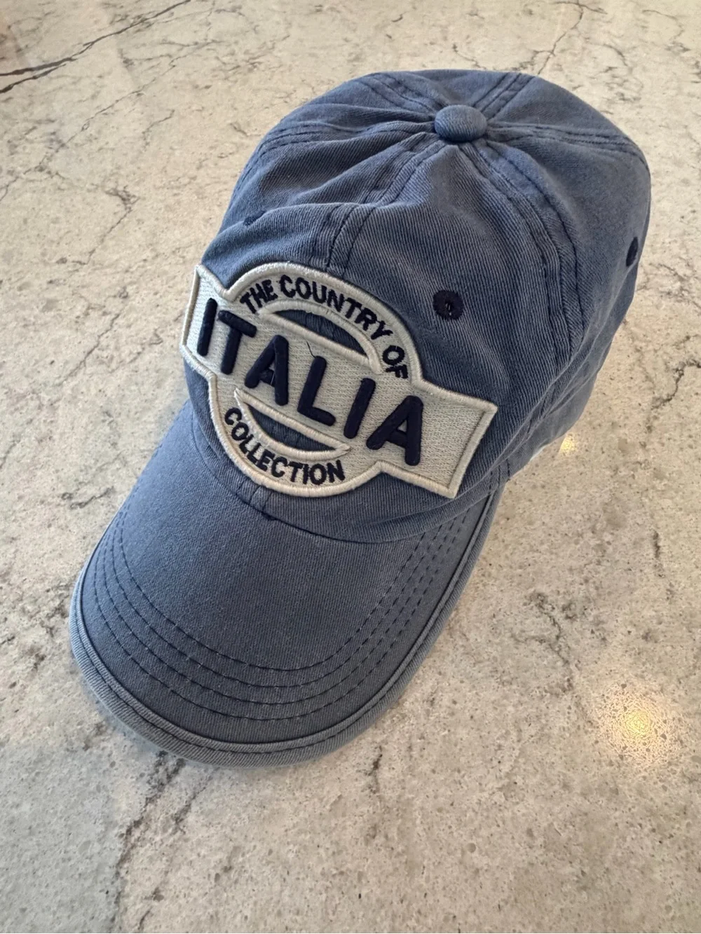 Robin Ruth Italia Italy Baseball Cap Blue Embroidered Italy Adjustable Hat
